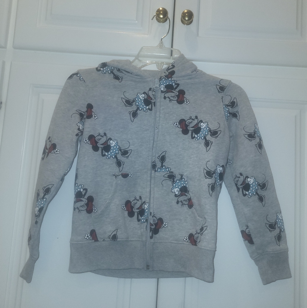 Disney MINNIE MOUSE Kids Gray Hoodie